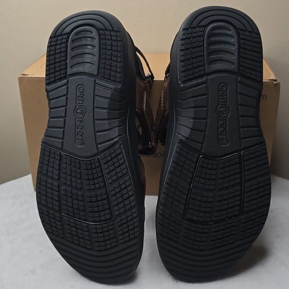 NIB Mens Orthofeet Gemini Brown Sz 9.5 Medium (D) main image 6